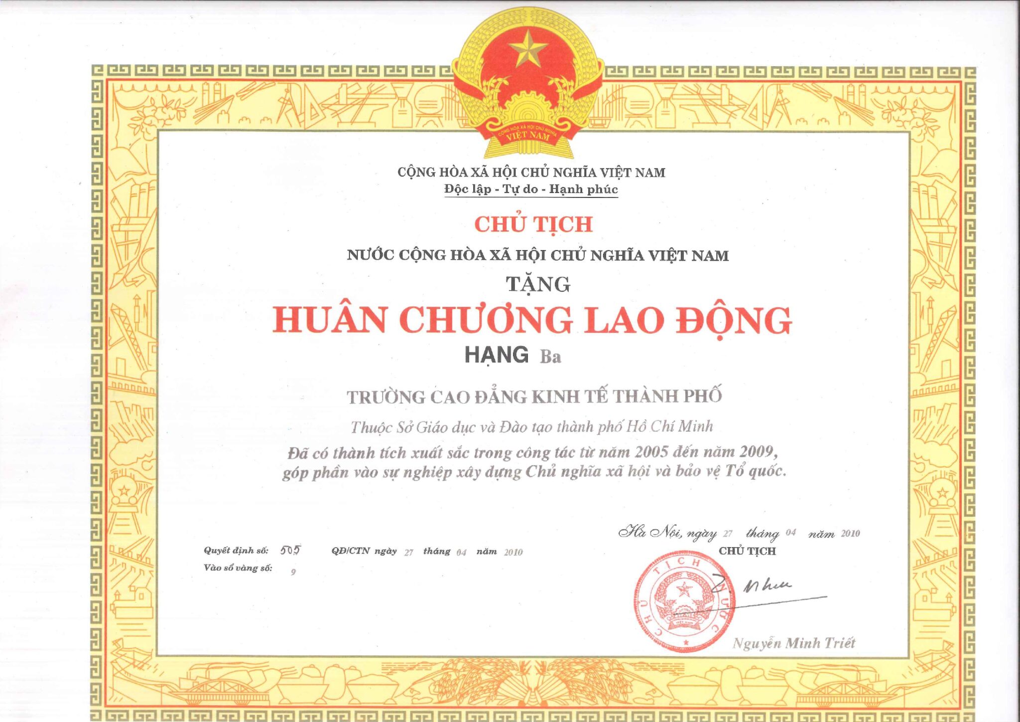 Huan chuong hang 3